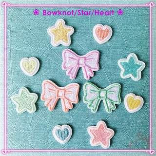 Ins : Bow / Star / Heart สติ๊กเกอร์มีกาวในตัว Diy สําหรับติดตกแต่งเสื้อผ้า 1 ชิ้น