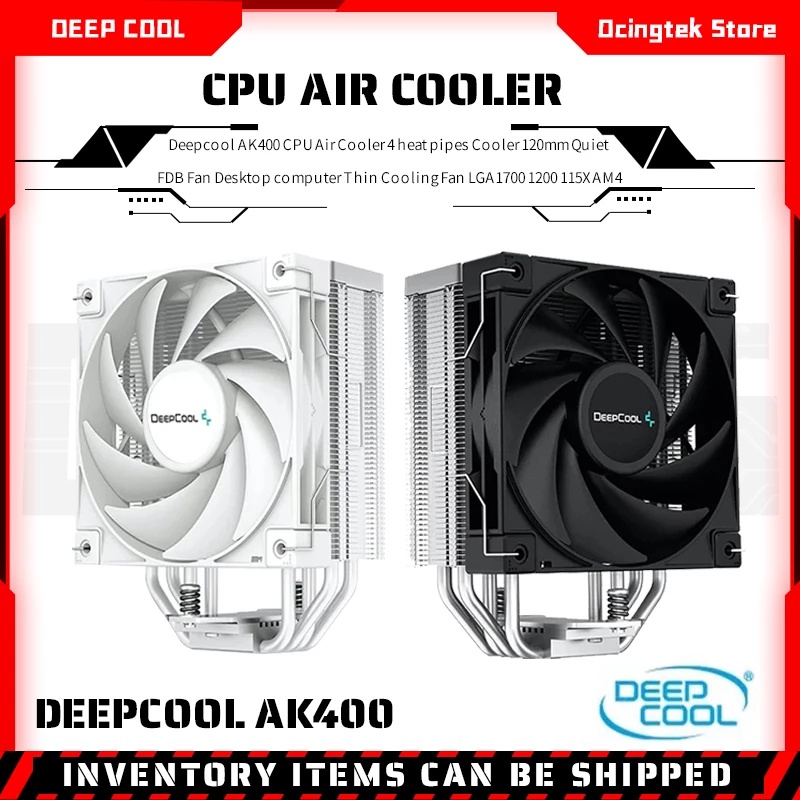 deepcool-ak400-พัดลมระบายความร้อน-cpu-4-ท่อ-120-มม-fdb-lga1700-1200-115x-am4