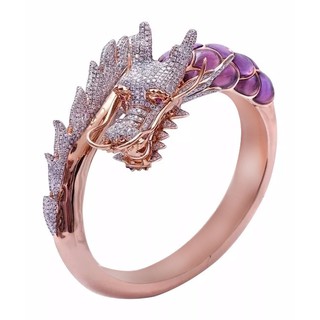 ที่ขายดีที่สุดใหม่ก๊อกน้ำครอบงำแหวนเพชรในยุโรปและอเมริกา 18 K Rose Gold แหวนคู่สี de2-567