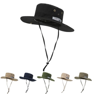 ภาพขนาดย่อของสินค้าหมวกปีกกว้าง หมวกบักเก็ต หมวกเดินป่า หมวกBucket มีสายคล้อง