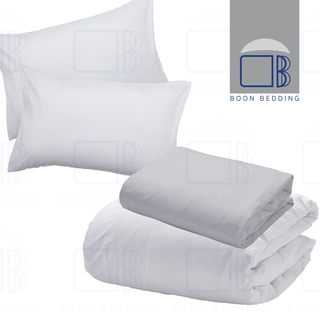 (SET) ชุดผ้าปูที่นอน สีขาว (5ชิ้น)