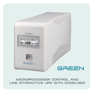 ภาพหน้าปกสินค้าเครื่องสำรองไฟฟ้า LEONICS UPS GREEN-800V ขนาด 800VA 400W  รับประกัน 2 ปี มอก.1291-2553 ที่เกี่ยวข้อง