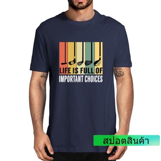 เสื้อยืดลําลอง ผ้าฝ้าย 100% พิมพ์ลาย Golf Life Is Of Important Choices ของขวัญวันพ่อ สําหรับผู้ชาย