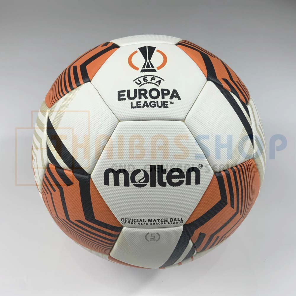 ภาพหน้าปกสินค้าลูกฟุตบอล ลูกบอล Molten F5U5000-12 เบอร์5 ลูกฟุตบอลหนัง PU หนังเย็บ 100% รุ่น EUROPA League 2021...