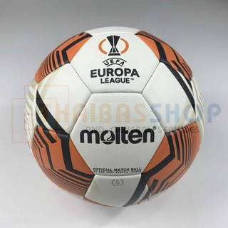 สินค้า [ของแท้ 100%] ลูกฟุตบอล ลูกบอล Molten F5U5000-12 เบอร์5 ลูกฟุตบอลหนัง PU หนังเย็บ ของแท้ 100% รุ่น EUROPA League 2021...