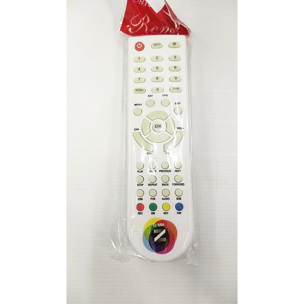 รีโมท-remote-gmm-hd-สำหรับกล่องรับสัญญาณจากดาวเทียม-gmm-hd-สีขาว