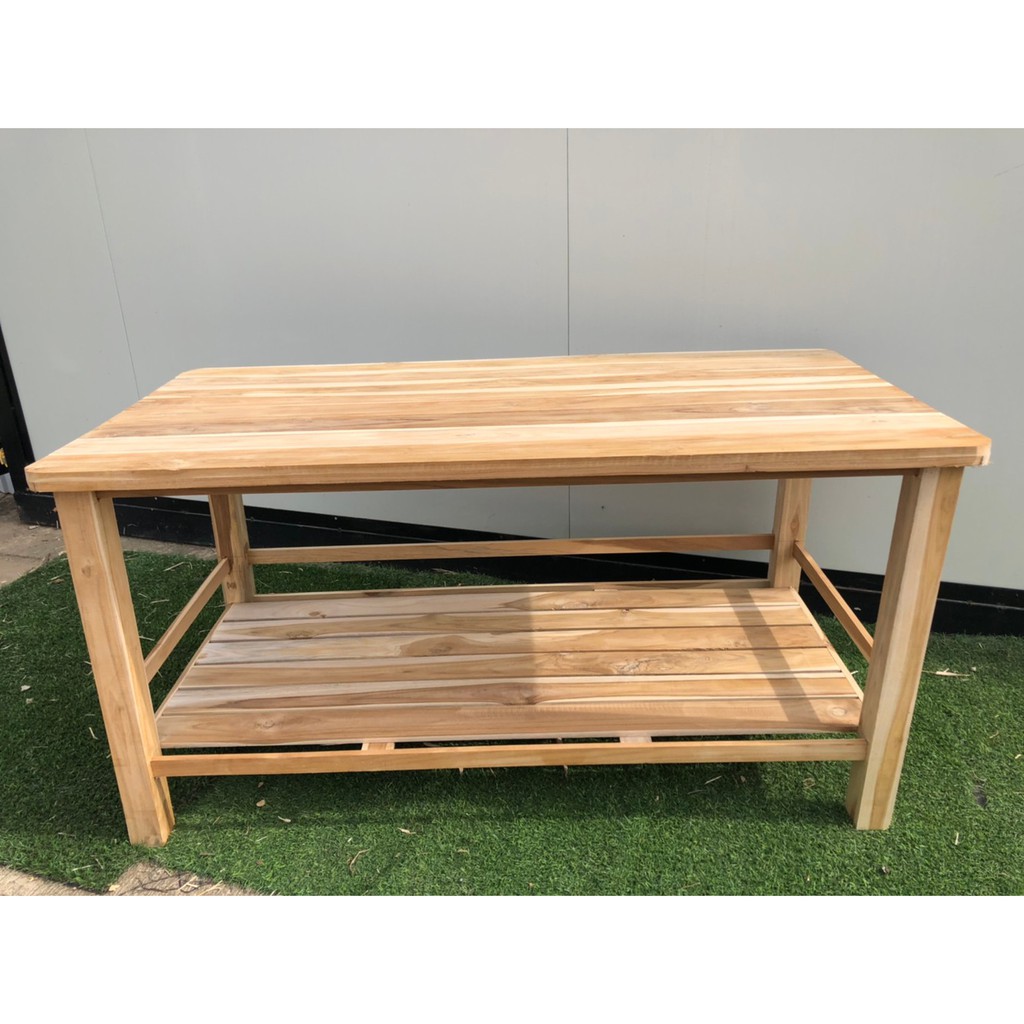 sukthongแพร่-sukp-285-โต๊ะกลางไม้สัก-60-120สูง60-cm-ไม้สักธรรมชาติงานดิบไม่ทำสี