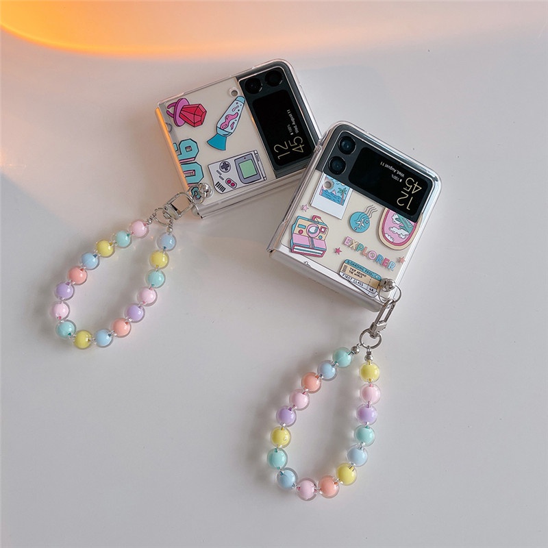 เคสโทรศัพท์มือถือ-pc-แข็ง-แบบใส-กันกระแทก-ลายฉลากชื่อดัง-บาร์โค้ด-หลากสี-สําหรับ-samsung-galaxy-z-flip-3-5g-z-flip3-zflip3-z-flip3
