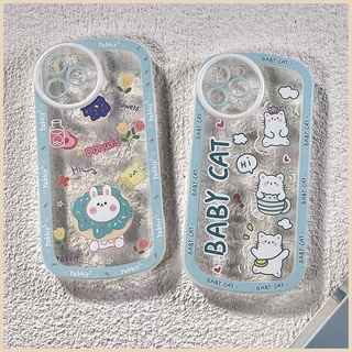 เคสโทรศัพท์มือถือแบบนิ่ม ทรงวงรี ลายแมว สําหรับ SAMSUNG M23 A73 A53 A33 A23 A13 A03 A03S A72 A52 A32 A22 M32 M22 A31 A02S A02 A12 A21S A11 M11 A71 A51 A10S A20S A04