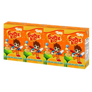 ทิปโก้ ซุปเปอร์คิดส์ น้ำส้มโชกุน ขนาด 110 มิลลิลิตร  จำนวน 12 กล่อง