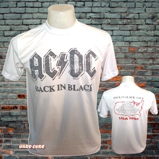 เสื้อวง AC DC วงร็อค ไม่มีตะเข็บข้าง คอฟิต ป้ายUSA เสื้อร็อค เสื้อผู้ชาย เสื้อทัวร์ วงดนตรีร็อคต่างประเทศ