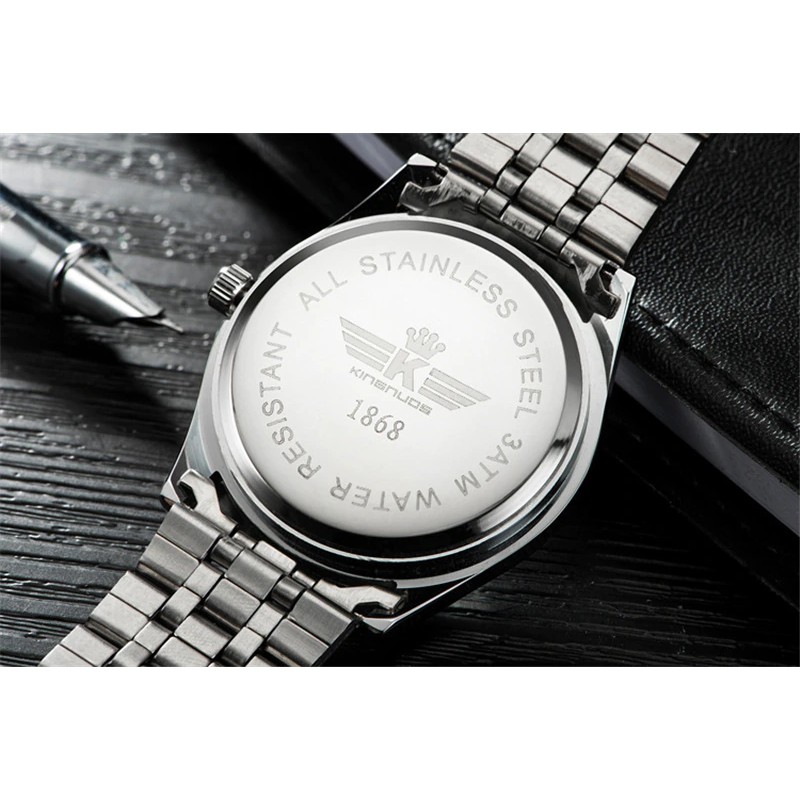 นาฬิกาข้อมือผู้ชาย-ถูก-สวย-ทน-40-มม-สายสแตนเลส-40-mm-stainless-strap-men-wristwatch