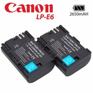 แบตเตอรี่ LP-E6 2650mAh for canon EOS 5D MK III 5D MK II 6D 7D 70D 60D (แพ็ค 2 ก้อน)