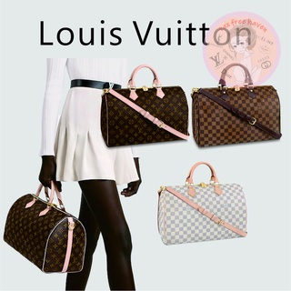 Shopee ราคาต่ำสุด 🔥ของแท้ 100% 🎁Louis Vuitton Brand New SPEEDY 35 กระเป๋าถือ (พร้อมสายคล้องไหล่)