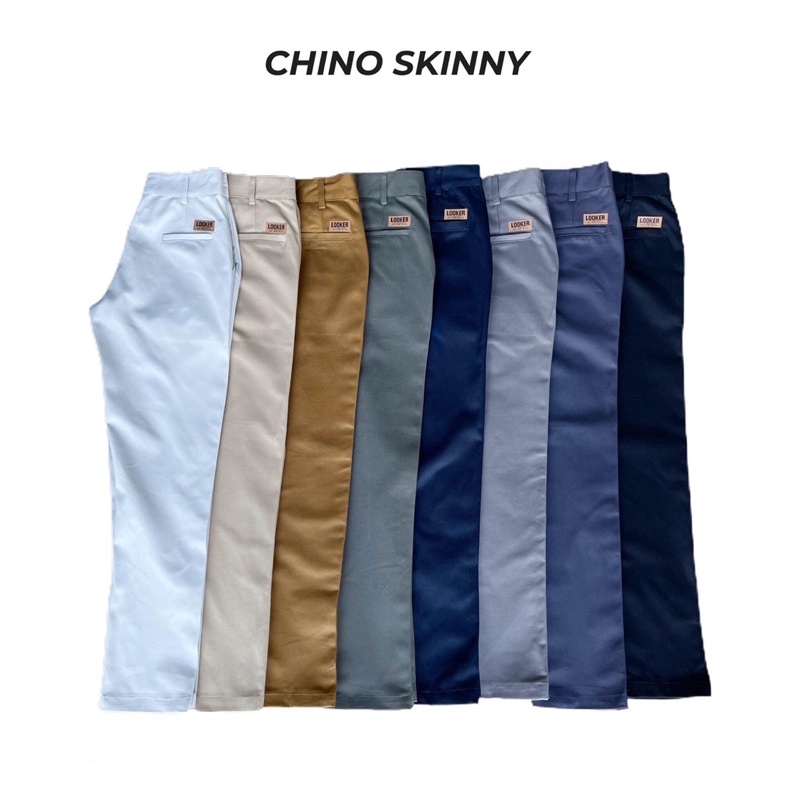 ภาพหน้าปกสินค้าLOOKER Chino Skinny Pants กางเกงชิโน่ขาเดฟ จากร้าน hoppishopofficial บน Shopee