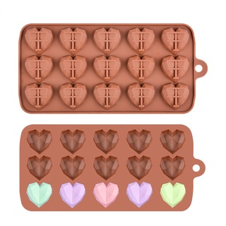 15 ช่อง มินิ หัวใจ รัก ช็อคโกแลต แม่พิมพ์ซิลิโคน ขนม แม่พิมพ์เหนียว เยลลี่ แม่พิมพ์เค้ก อุปกรณ์ตกแต่ง