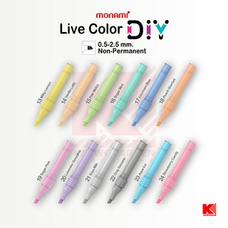 สินค้า ปากกาเมจิก Monami Live Color DIY ปากตัด