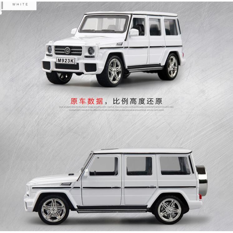 โมเดลรถยนต์-รถจี๊บ-g63-car-model-ทำจากเหล็ก-สัดส่วน-1-24-ประตู-ฝากระโปรง-เปิดปิดได้เหมือนจริง-m923k-ดำ