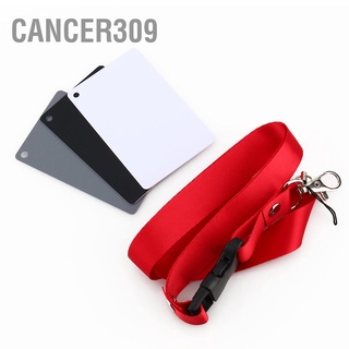 Cancer309 3 In 1 ชุดการ์ดสมดุลแสงดิจิทัล 18% สีเทา ขาว ดํา สําหรับถ่ายภาพ