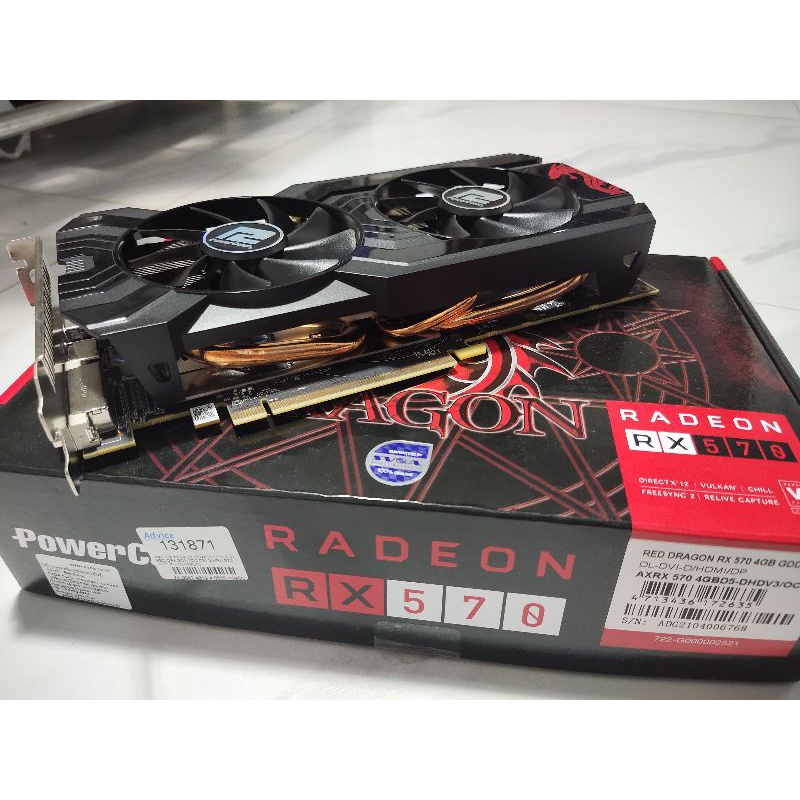 AMD RX 570 4G Powercolour Reddragon OC D5 ประกัน3ปี | Shopee Thailand