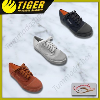 สินค้า รองเท้าผ้าใบนักเรียน Tiger 205 รองเท้านักเรียน รองเท้าผ้าใบแบบผูกเชือก รองเท้าผ้าใบนักเรียนราคาถูก Tiger Student Shoes