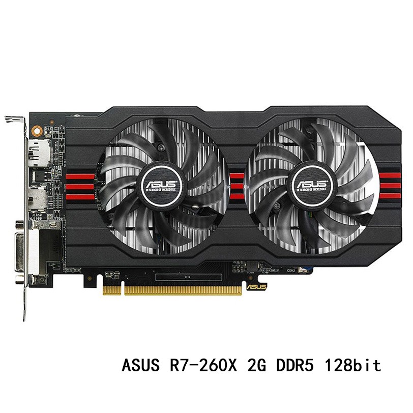ใช้ ASUS R7 240 250 260X 360 2GB กราฟิกการ์ด NVIDIA กราฟิกการ์ดเกม DDR5 ...