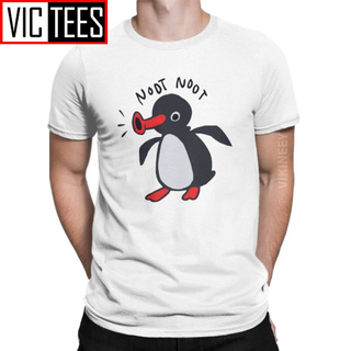 เสื้อเด็กหญิง - Noot Noot Pingu ผู้ชายเสื้อยืดเพนกวินชุดการ์ตูนมีม 80S 90S ย้อนยุคเสื้อยืดตลกน่ารัก