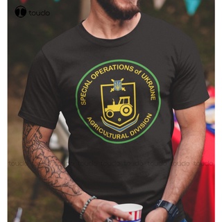 เสื้อยืดโอเวอร์ไซส์เสื้อยืดแขนสั้น พิมพ์ลาย Army Of Ukraine Farmer Special Forces สีดํา สําหรับผู้ชายS-3XL