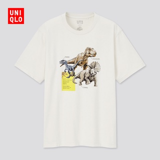 Uniqlo เสื้อยืดแขนสั้น พิมพ์ลาย Jurassic World สําหรับผู้ชาย (UT) 438048