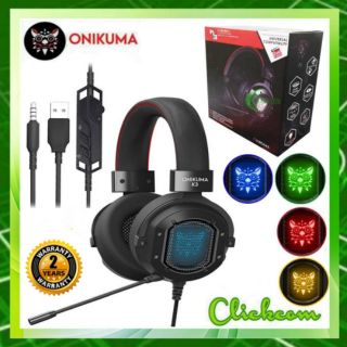 ONIKUMA K3 RGB Gaming Headset หูฟังเกมมิ่ง ลำโพง 40mm พร้อมแสงไฟ RGB รองรับการใช้บน PC/Mobile/Console