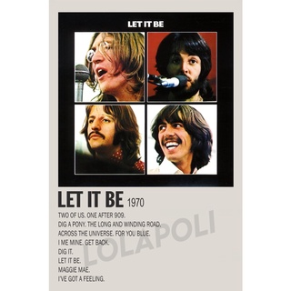 ภาพหน้าปกสินค้าโปสเตอร์ มันวาว พิมพ์ด้านเดียว ขนาด A5 14.8 ซม. x 21 ซม. รูปปกอัลบั้ม Let It Be - The Beatles ที่เกี่ยวข้อง