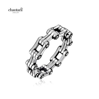 แหวนรมดำ แหวนวินเทจ แหวนชาย แหวนหญิง แหวนแฟชั่น แหวนลายโซ่ "Gear Vintage Ring" แหวนคู่ แถมฟรี ผ้าเช็ดแหวน