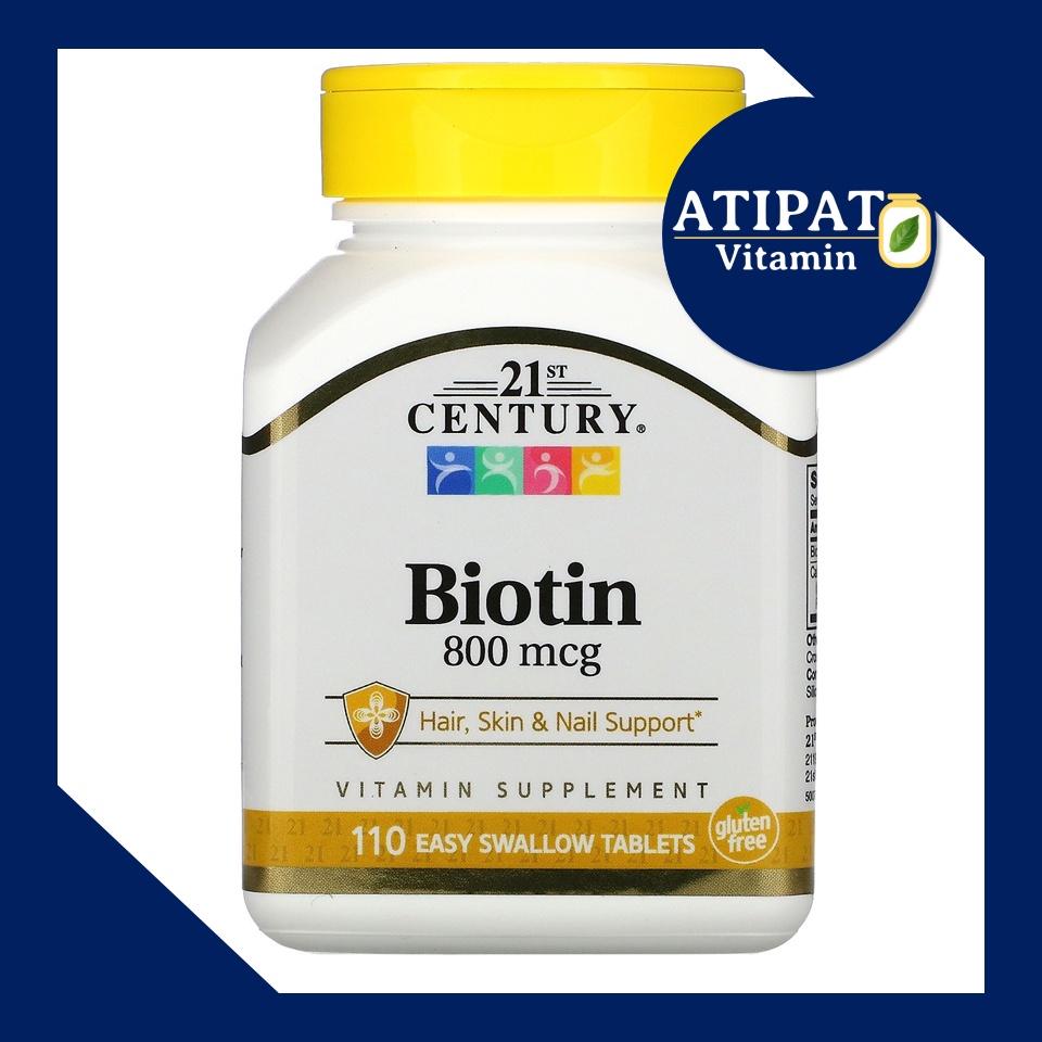 ภาพสินค้าBiotin / ไบโอติน / 21st Century / 800mcg / 5000mcg / 10000mcg จากร้าน atipatw บน Shopee ภาพที่ 3