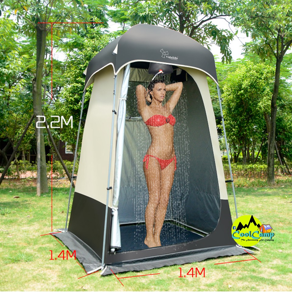 shower-tent-vidalido-เต๊นท์ห้องน้ำ-อาบน้ำ-เปลี่ยนเสื้อผ้า-แบบพกพา-ถอดประกอบง่าย-สินค้าพร้อมส่งจากไทย