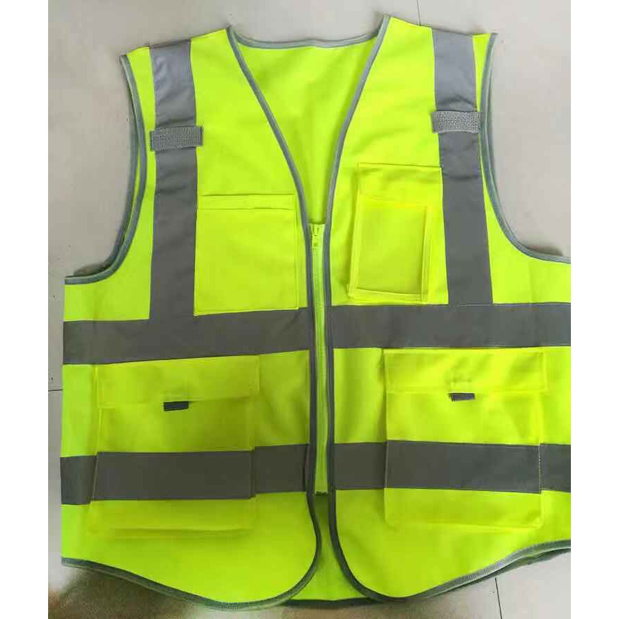 ภาพหน้าปกสินค้าF13 เสื้อกั๊กสะท้อนแสง Multi - Pocket เสื้อแจ็คเก็ตการจราจรความปลอดภัยเสื้อขี่มอเตอร์ไซค์ Reflective Vest Safety Vest