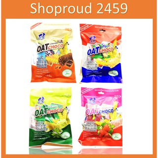 สินค้า Oat Choco ข้าวโอ๊ตชนิดแท่ง ตรา ทวิน ดอลฟิน ขนาด 80 กรัม มี 4 รสชาติ