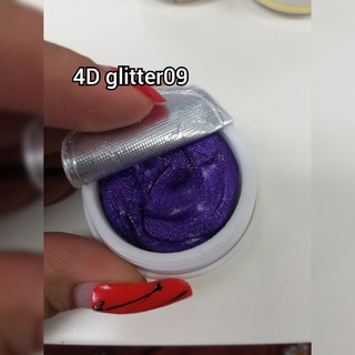 สีเจล เจลปั้น 4D Bluesky gel polish 4D gel-Glitter09 สีม่วง