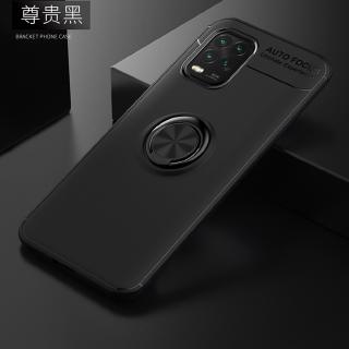 Xiaomi Mi 10 Lite Soft TPU Casing Magnetic Car Ring Holder Case Xiomi Mi10 Lite Matte Silicone Back Cover