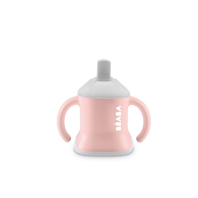 beaba-ถ้วยน้ำหัดดื่ม-3-in-1-evolutive-training-cup-vintage-pink