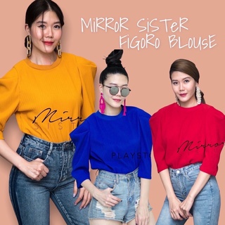 Code : Mirr00 เสื้อทรงหลวม เสื้อใส่ไปงานสีแดง งานป้าย mirrorsister