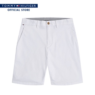 สินค้า TOMMY HILFIGER กางเกงขาสั้นผู้ชาย รุ่น MW0MW25059 YCF - สีขาว