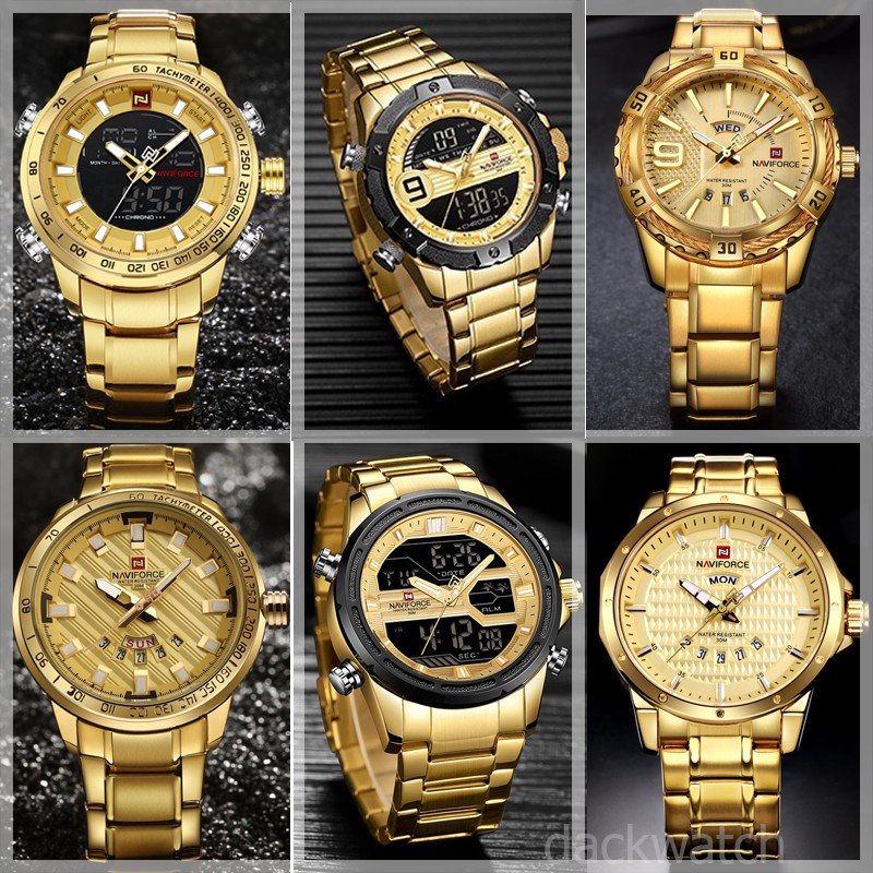 super-gold-นาฬิกา-naviforce-ของแท้-รุ่นรวมสีทองสายสแตนเลสขายดี-มีเก็บเงินปลายทาง