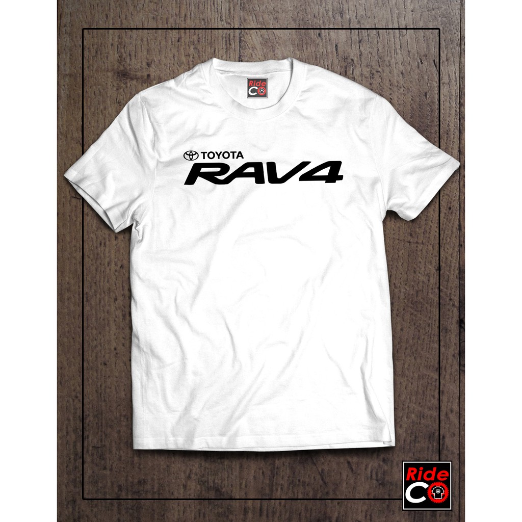 เสื้อสีขาว-rideco-เสื้อยืดติดรถยนต์-โตโยต้า-rav4