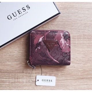 🍃 GUESS FACTORY WOMENS ZIP AROUND SHORT WALLET 💞กระเป๋าสตางค์ใบสั้นซิปรอบ