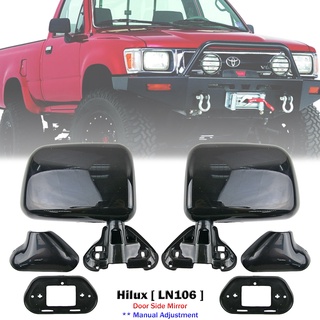 กระจกมองข้างประตูรถยนต์ แบบแมนนวล สําหรับ Toyota Hilux LN106 LN107 YN110 1988-1997 (1 ชิ้น ต่อ 1 คู่)
