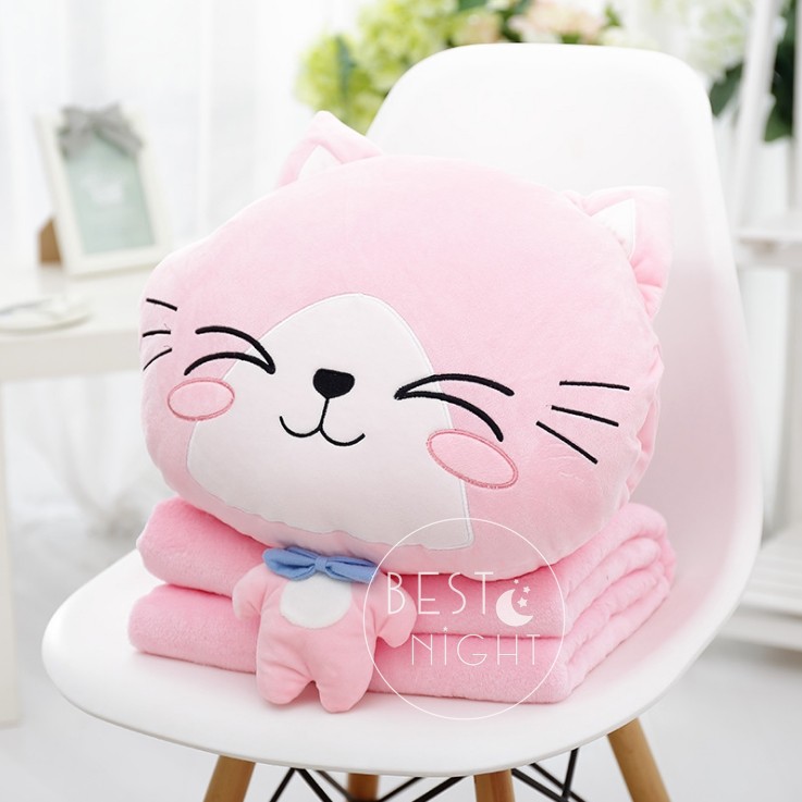 ตุ๊กตา-หมอนผ้าห่ม-น้องแมวจอมซน-พร้อมส่ง-6-แบบ