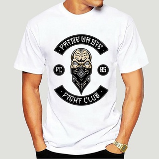 T-shirt  เสื้อยืด พิมพ์ลาย Pride Or Die Mayan Fight Club สีดํา แฟชั่นสําหรับผู้ชายS-5XL