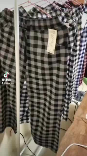 thanasiri-shop-กางเกงขายาวใส่สบาย-กางเกงขายาวตารางใหญ่-กางเกงใส่ไปเที่ยว-กางเกงใส่อยู่บ้าน