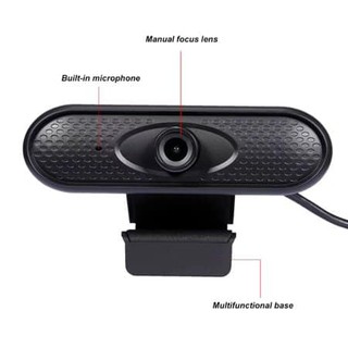 กล้องเว็ปแคมพร้อมไมค์ในตัว Webcam 1080P FullHD and Built-In Stereo Microphones for Desktop or Laptop