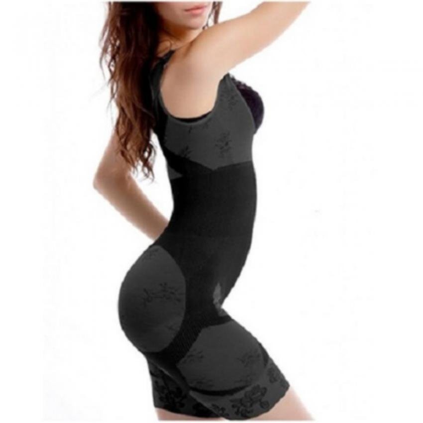 becharming-ชุดกระชับสัดส่วนจากเยื่อไผ่-สีดำ-bamboo-charcoal-slimming-bodysuit